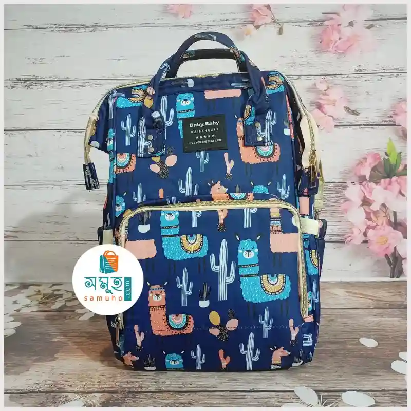 Baby Diaper Backpack- Blue Print